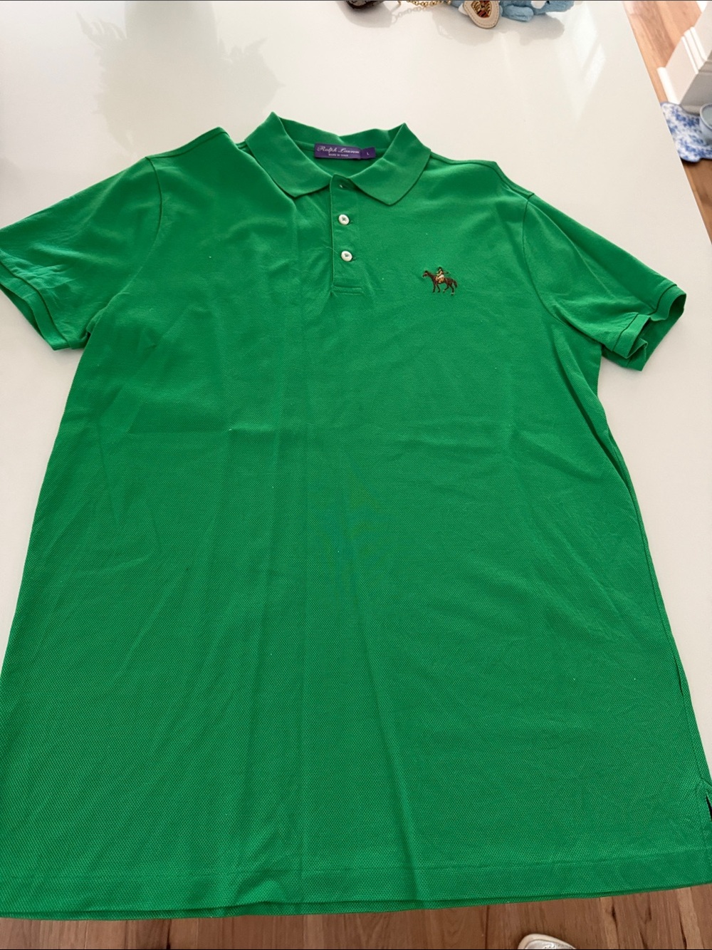 Ralph Lauren Green Polo with Embroidered Pony